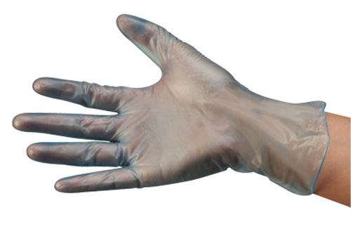 GLOVE VINYL BLUE POWDER;FREE 100 BX LARGE - Latex, Supported